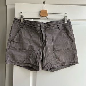 PrAna gray twill shorts